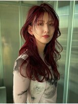 ファムエリア(FEMME AREA)&nbsp;ロングレイヤー 　レッドカラー