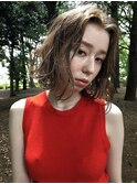 外ハネボブ/アッシュブラウン/ネオウルフ/デザインカラー