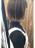 ナチュラルオレンジグラデーション切りっぱなしボブ*Bambi松平愛
