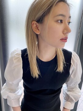 リノショアーズ ショウナン 辻堂店(RinoShores SHONAN) 大人可愛いブロンドカラー外国人風カラーブリーチ綺麗系