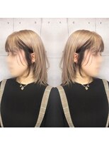 ヘアアンドビューティー ミック(Hair & Beauty miq)&nbsp;レイヤーウルフで、美フォルムシルエット×インナーカラーで◎