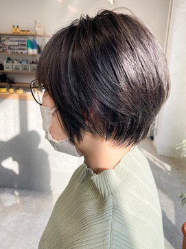 ピボット 北千住(PIVOT) 大人可愛い20代30代40代黒髪前下がりショートボブ丸みショート