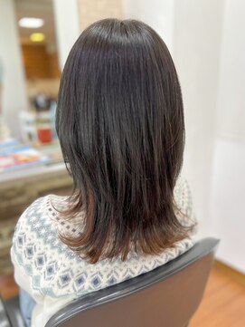 アークスヘアー アッシュべージュ髪質改善毛先ハイライト乾かすだけ