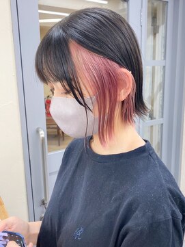 ワルム(warme) ボブ×インナーピンクカラー