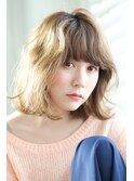 前下がりボブふわふわボブ☆ミルクティーブラウン【柏】20代30代
