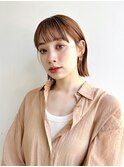 大人ショートボブ前髪ありミニボブ丸顔面長絶壁エラ張りK0822