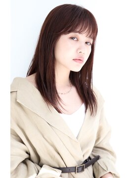 ガーランドツー(Garland 2F) ミディアム くびれ/ピンクベージュ/ウルフ/前髪/池袋