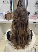 ハーフアップ