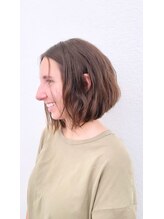 ペスコペスカ(PESCO PESCA) アースカラーゆるふわボブパーマ 20代30代40代50代