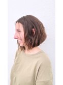 アースカラーゆるふわボブパーマ 20代30代40代50代