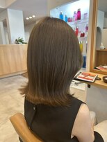 カノエ 山口小郡店(canoe) 外ハネ艶ボブ×ベージュ