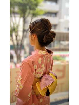 ヒデ美容室 ふんわり浴衣ヘアアレンジ