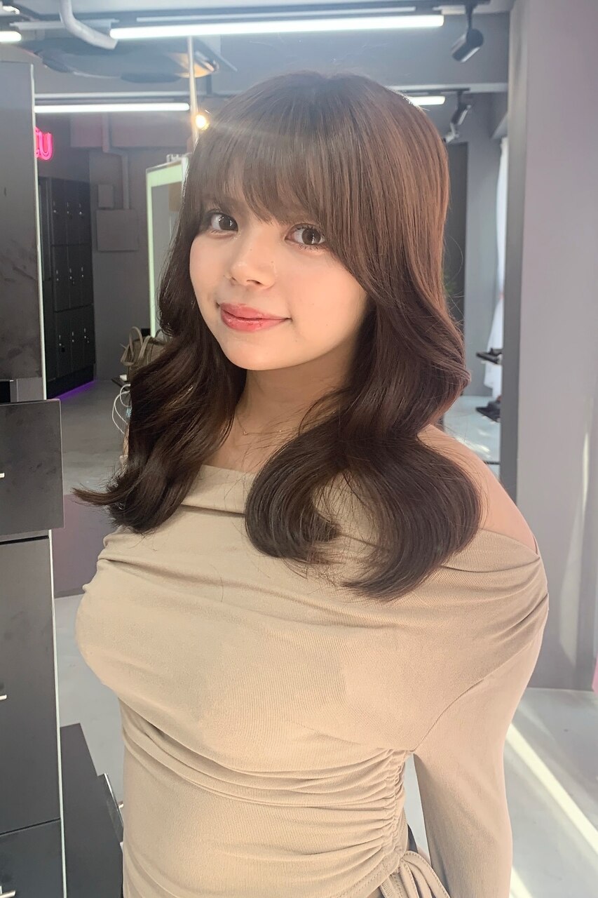 【新規】6900円★カット＋ケアカラー◆韓国風ヘアセット付き◆６０%off