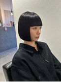 真っ黒なボブ/クールビューティ