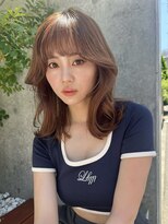 【大人韓国】水光ベージュ/ケアブリーチ/くびれヘア/前髪カット