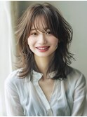 ☆オリーブグレーココアベージュ小顔クラゲヘアー/黒髪/髪質改善