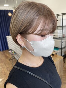 ブームワサダ(BOOM WASADA)の写真/ショートに似合うカラーの提案もお任せください♪一人一人の骨格に合わせたカットで小顔効果◎