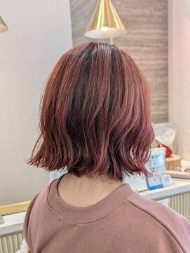 ポジ(poji) ピンクブラウン 艶髪 髪質改善 韓国風 顔まわり 顔周り