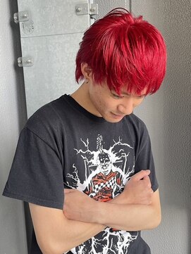 ブロック ジャポン(bloc japon) magenta red メンズショート ダブルカラー ブリーチ