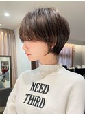 福岡で叶う/オリーブグレー/小顔に見えるヘア/ココアベージュ