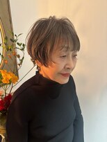 ユウヘアー 本山店(U Hair)&nbsp;柔らかハイライトカラー/顔まわりレイヤー/ショートボブ