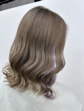 ミルクティーベージュ×ラベンダー