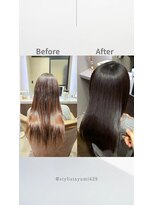 グリン 栄(grin) 美髪矯正 ツンツンにならないストレート 弱酸性縮毛矯正