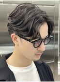 札幌メンズパーマカルマパーマセンターパートニュアンスパーマ