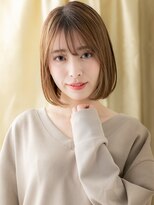 カバーヘアアンドスパ ブリス 浦和(COVER HAIR&SPA bliss) 美髪12トーンブリーチなし艶感ストレート前下がりボブ20代30代X