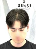 ニュアンスパーマ/センターパート/メンズ/眉毛/フェザーパーマ