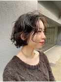 ニュアンスパーマ／ウェーブボブ／ボブパーマ