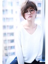 クラウドゼロ(Cloud zero)&nbsp;グレージュアシンメトリー小顔ショートバング【Cloud zero】