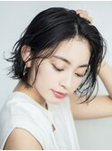 【keep hair design 三橋】黒髮大人ボブ×パーマ