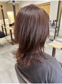 大人可愛い20代30代40代白髪染めミディアムスタイル
