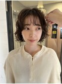 大人可愛いパーマボブマッシュボブパーマショートボブ