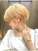 ショートヘア大人ガーリーモードヘアプリカールチョコレート