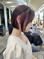 ロンド 表参道店(Lond)&nbsp;インナーカラー/イヤリングカラー/ミルクティーベージュ/ボブ