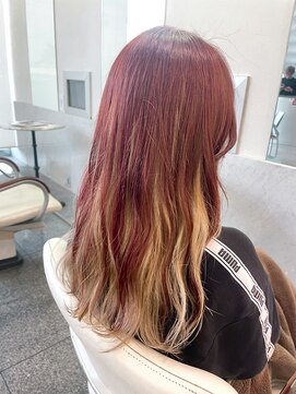 タブー(TABOO) ☆インナーカラー ホワイト×ピンクカラー☆