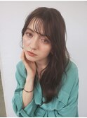 小顔カット/前髪カット/ミディアムヘア/ブリーチなし