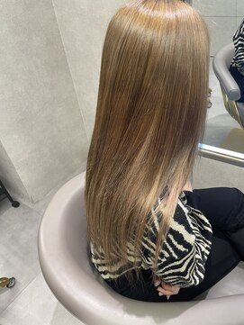 ニーナ ビューティーサロン(NINA Beauty Salon) ハニーベージュロング#ダブルカラー#エクステ