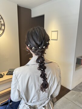 ヘアースタジオ エフ(Hair studio f) お呼ばれヘア/編み下ろしアレンジ