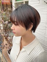 ヘアーエポック(hair epoque) 愛されショート艶髪くびレイヤーエモージュブラウン