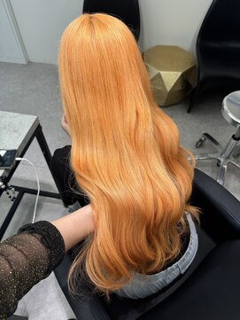 ペレ 渋谷(PELE) デザインカラー/レイヤーカット/ウェットヘア/オリーブベージュ