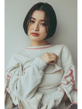ルス 立川(LUZ) 【LUZ立川】前髪長めショートボブ＋アッシュブラック★New Open