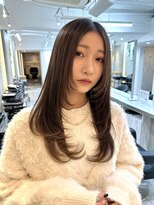 ヴィオットバイサロン(Viot by Salon)&nbsp;小顔ブリーチなし黒髪ネビージュワンレンローレイヤーボブルフ