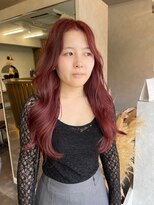 スリーバイベルベット(THREE...by velvet)&nbsp;カシスピンク/ダブルカラー/ブリーチ無しカラー