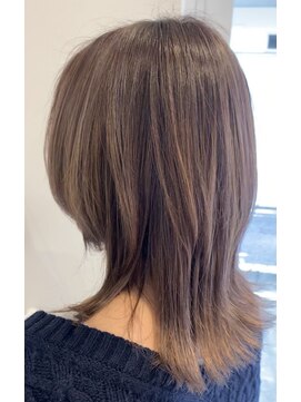 アズールサン 草加西口店(azule-sun) ウルフカット,ラベンダーベージュ,透明カラー【草加】