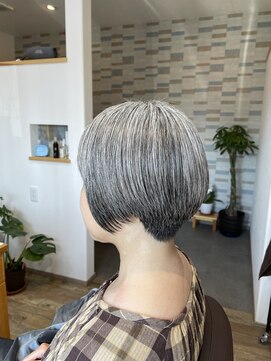ハレウミヘアー 阿見(ハレウミhair) 阿見町/ショートカット/マッシュウルフ/白髪/ヘッドスパ
