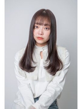 ルフュージュ バイ プロデュース 相模大野店(Refuge by Produce) チョコレートブラウン/レイヤーカット/ストレートロング