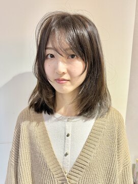 エンクス 天王町店(enx) 着物ヘア/ダークアッシュ/ミディアムレイヤーカット/天王町NH128